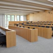 Empty mooting courtroom 